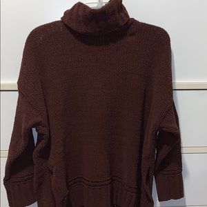 AERIE Burgundy SUPER Soft Turtleneck sweater
